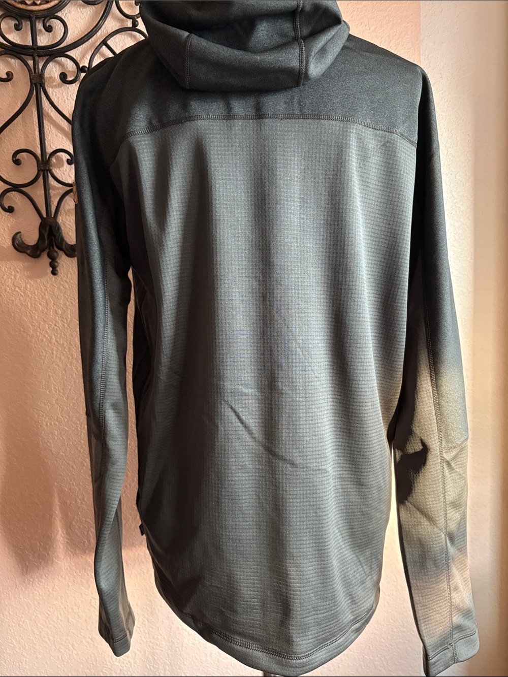 Fjallraven Abisco Trail Fleece Dark Green Hooded Lightweight Jacket Sz L - Picture 7 of 10